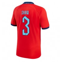 Koszulka piłkarska Anglia Luke Shaw #3 Strój wyjazdowy MŚ 2022 tanio Krótki Rękaw